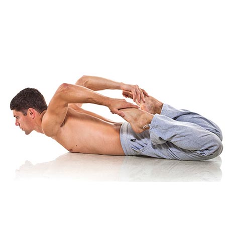 Posture yoga homme de souplesse articulaire